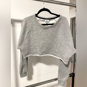 Adidas Gray Cropped Sweater